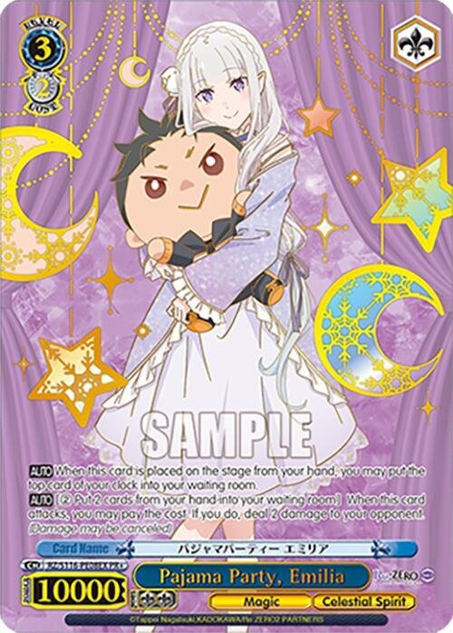 Pajama Party Emilia PR plus Weiss Schwarz Re Zero