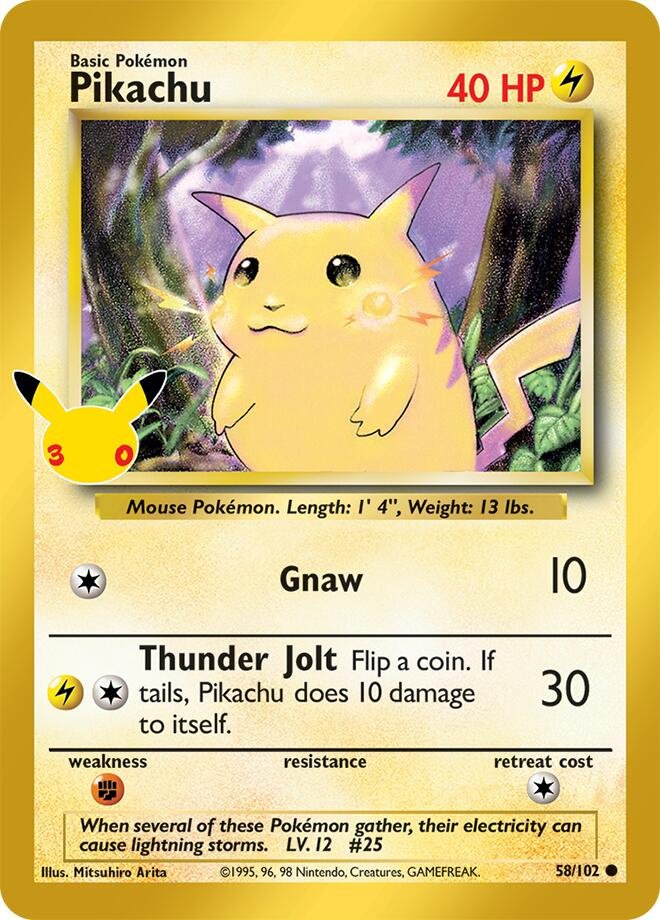 Pikachu 58 30th Celebration Classic Collection