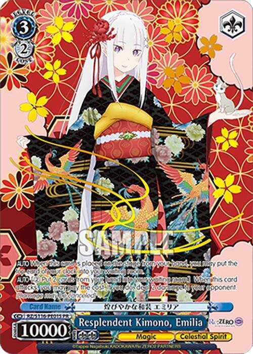 Resplendent Kimono Emilia PR Foil Weiss Schwarz Re Zero