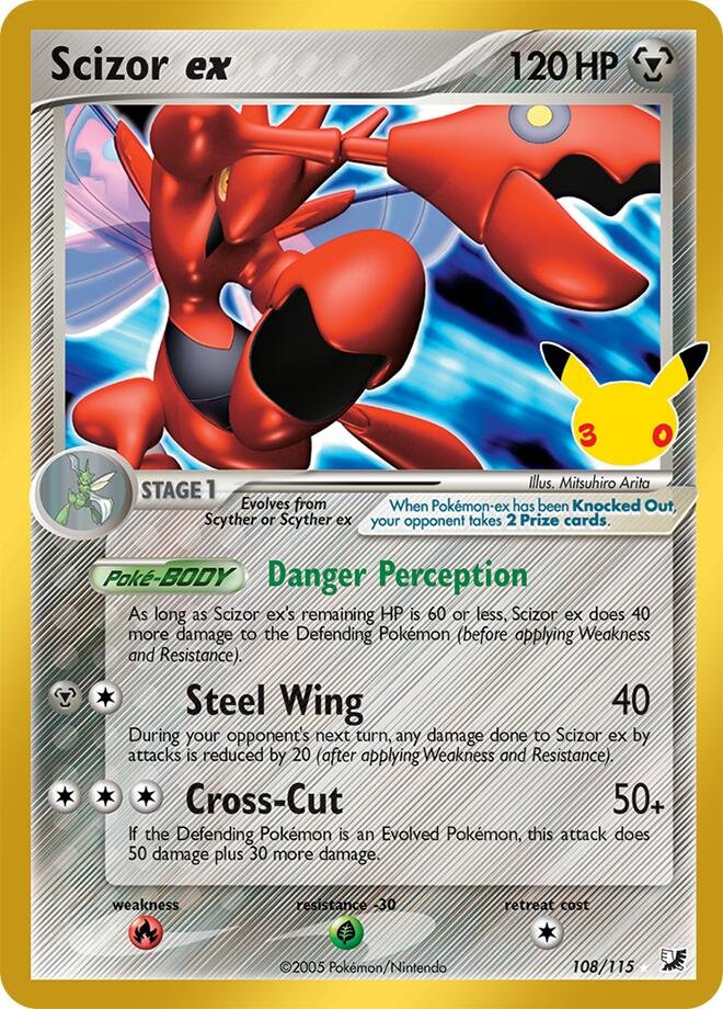 Scizor ex 108 30th Celebration Classic Collection