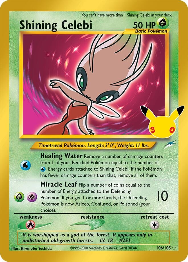 Shining Celebi 106 30th Celebration Classic Collection