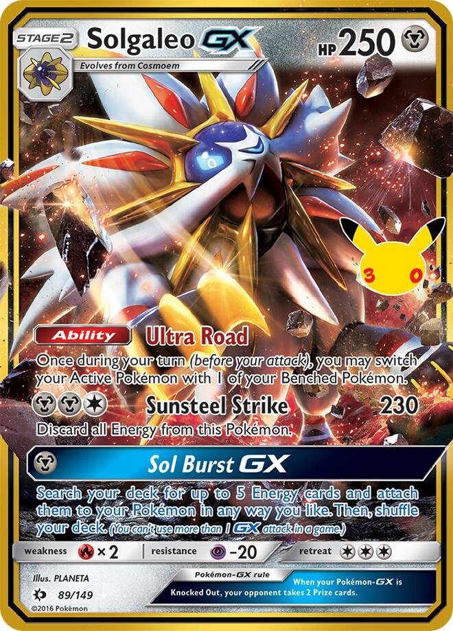 Solgaleo GX 89 30th Celebration Classic Collection