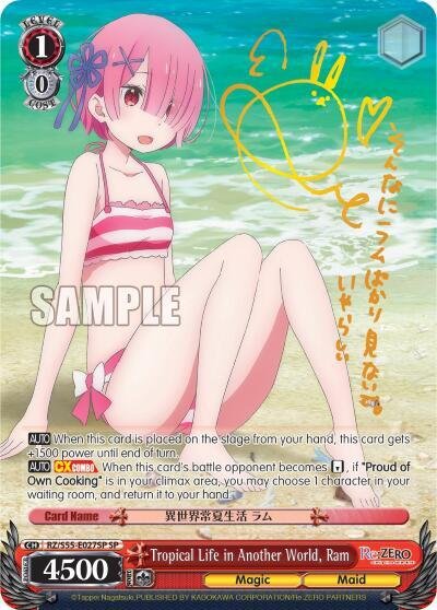 Tropical Life in Another World Ram SP Weiss Schwarz Re Zero