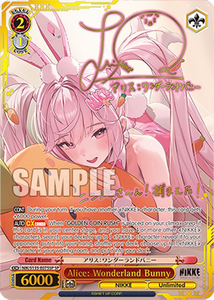 Weiss Schwarz Nikke Alice Wonderland Bunny SP
