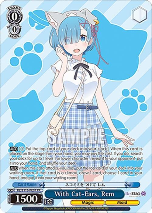 With Cat Ears Ream PR Weiss Schwarz Re Zero