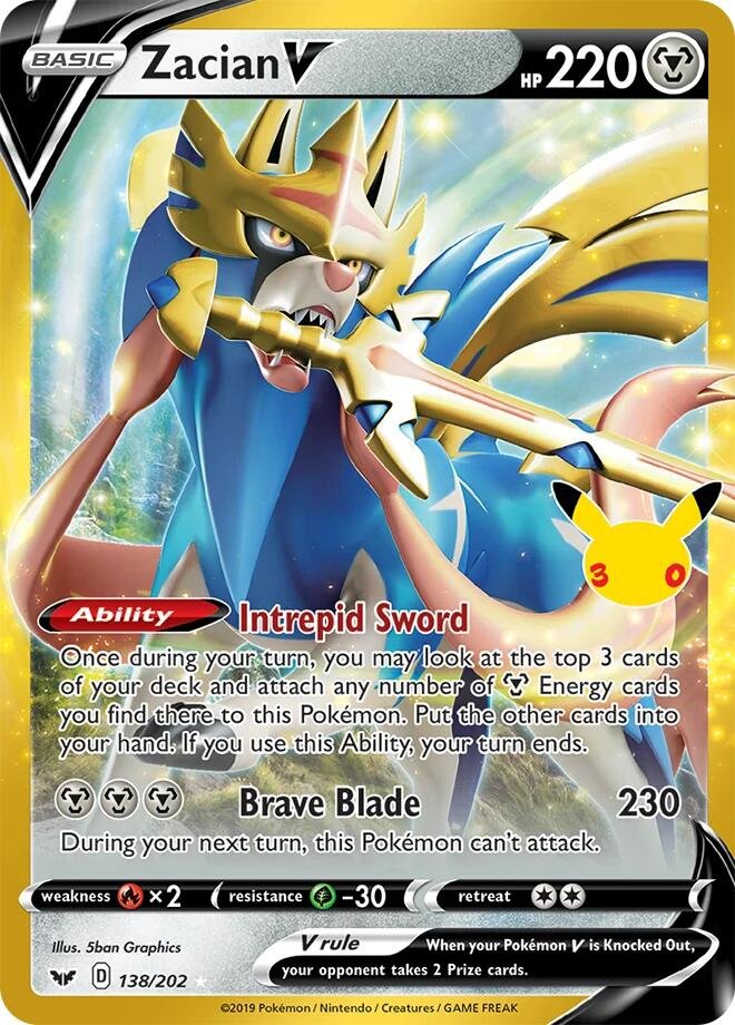 Zacian V 138 30th Celebration Classic Collection