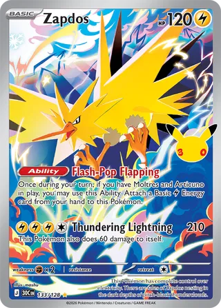 Zapdos 133 30th Celebration