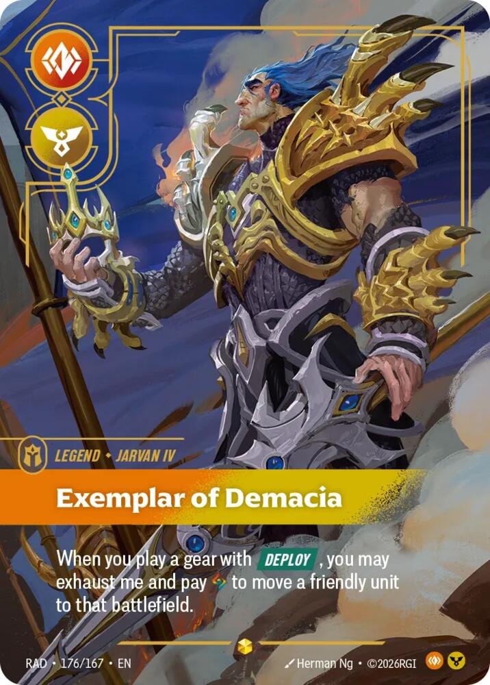 Jarvan IV Exemplar of Demacia 176 Riftbound Radiance