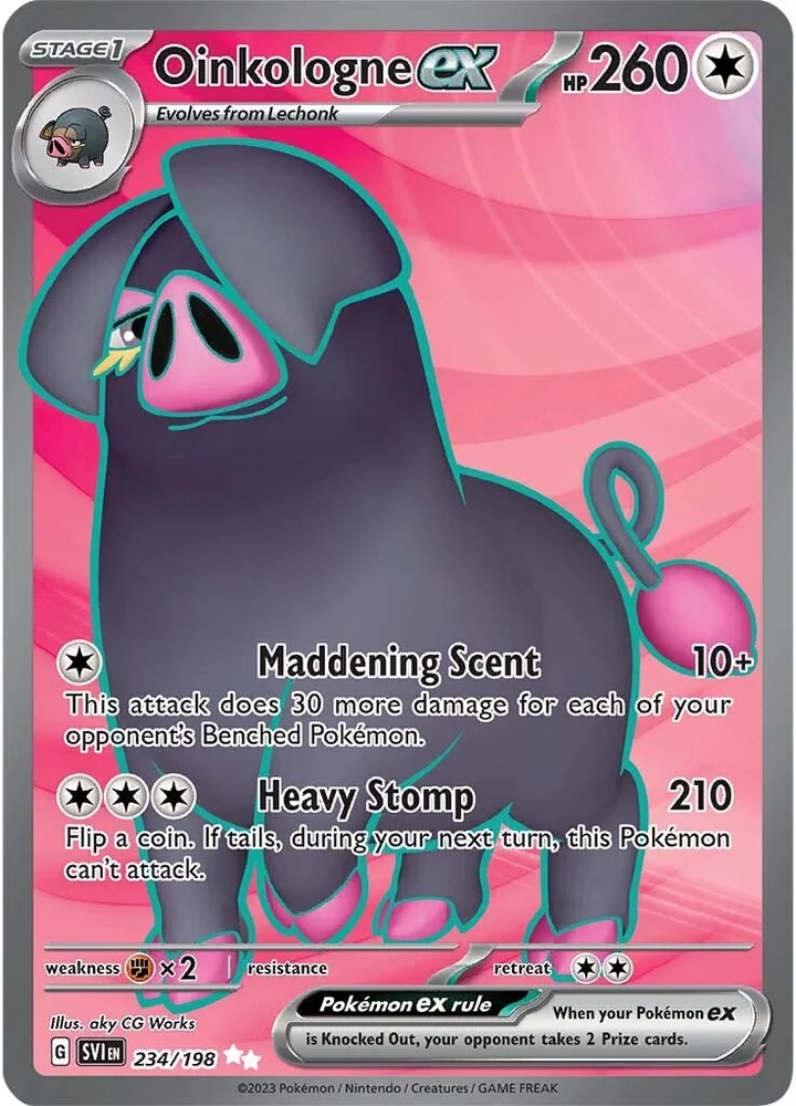 Oinkologne ex 234 Scarlet and Violet Base Set