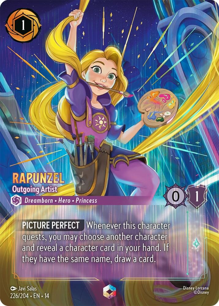 Rapunzel Outgoing Artist Enchanted Disney Lorcana Hyperia City