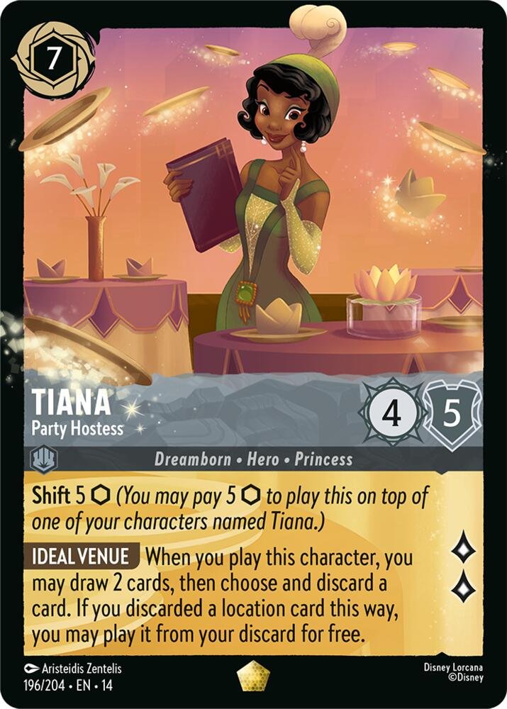 Tiana Party Hostess Disney Lorcana Hyperia City